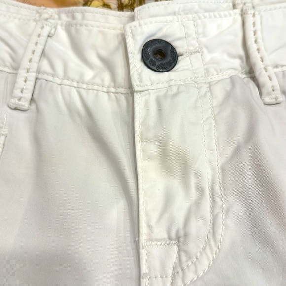 Z-BRAND WOMENS WHITE COTTON KNEE LENGTH SHORTS WITH STITCH DETAILING IN SIZE 28 - Picture 6 of 13